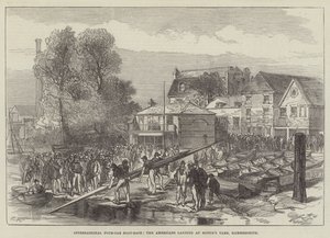 International Four-Oar Boat-Race, the Americans landing at Biffin